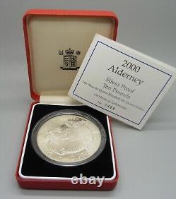 Royal Mint 2000 Silver Proof 5oz Alderney Ten Pound £10.925 Coin Queen Mother