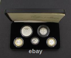 Royal Mint 2007 Piedfort Collection 5 Coin Silver Proof Set