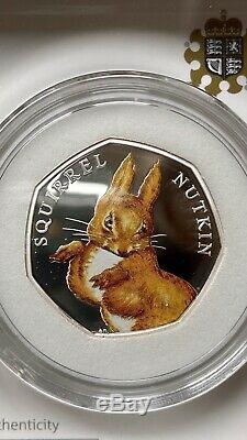 Royal Mint 2016 Peter Rabbit Beatrix Potter 50p Silver Proof Coins Set & 5 COAs
