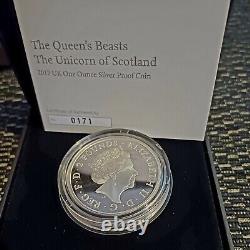 Royal Mint 2017 1oz Silver Proof Unicorn of Scotland Queen's Beast with COA