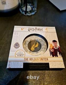 Royal Mint 2021 Harry Potter 2 oz Silver Proof Coin Golden Snitch