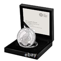 Royal Mint 2021 Queen's Beasts White Greyhoud Of Richmond, Silver Proof Coin COA