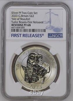 Royal Mint 2022 Tudor Beast Yale of Beaufort 1 oz Silver Proof Coin NGC PF68 RP#