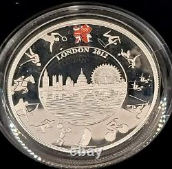 Royal Mint London 2012 Olympics £5 Silver Proof Piedfort Coin Ltd Ed 7000