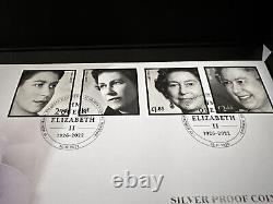 Royal Mint Queen Elizabeth In Memoriam Silver Proof £5 Coin And Stamp Set RARE
