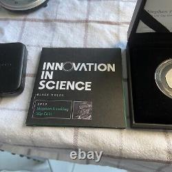 Royal Mint Stephen Hawking 50p Silver Proof Piedfort Coin only 2500 minted