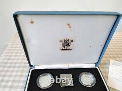 Royal Mint Sterling Silver Piedfort Proof £1 Pound 4 Coin Set 1994-1997 COA Box