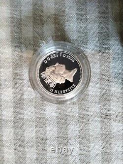 Royal Mint Sterling Silver Piedfort Proof £1 Pound 4 Coin Set 1994-1997 COA Box