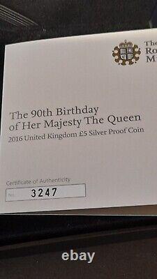 Royal Mint The 90th Birthday of Her Majesty The Queen 2016 Silver Proof Coin