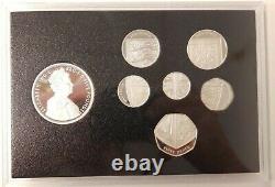 Royal Mint UK 2012 Diamond Jubilee All Silver Proof 7 Coin Cased Set £5-1p Rare