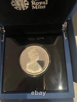 Royal Mint UK Proof 5oz. 999 Fine Silver £10 Coin Queen's Diamond Jubilee 2012