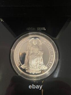 Royal Mint UK Proof 5oz. 999 Fine Silver £10 Coin Queen's Diamond Jubilee 2012