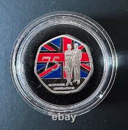 Royal Mint Windrush Generation 2023 UK 50p Silver Proof Piedfort Coin. Brand New