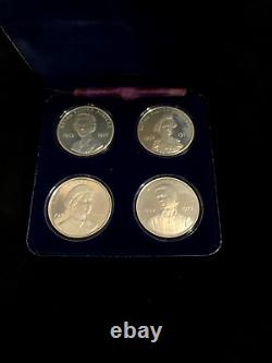 Royal Salute Crownmedals 1977 Silver Jubilee Silver Proof Set of 4 Coins