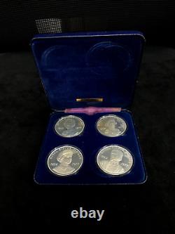 Royal Salute Crownmedals 1977 Silver Jubilee Silver Proof Set of 4 Coins