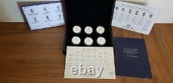 Royal mint british silver proof Jersey £5 coins