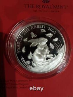 Royal mint issue Lunar Year of the Rabbit 2023 UK £2 1oz Silver Proof Coin