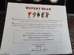 Rupert the Bear 5-coin. 925 Silver Proof coloured 50p boxed set Isle of Man 2020