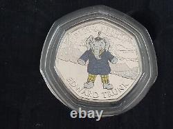 Rupert the Bear 5-coin. 925 Silver Proof coloured 50p boxed set Isle of Man 2020