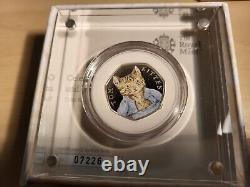 Set Of 4 Beatrix Potter Genuine 50p Silver Proof Coins 2017. C. O. A Colour