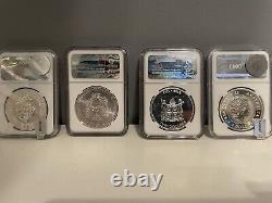 Silver Coin Bundle American, Australian, Fijian Mint Slabbed
