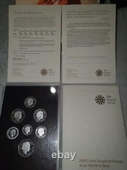 Silver Proof 2008 Royal Shield Set Cased With C. O. A