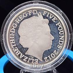 Silver Proof Coin Piedfort 2012 Olympics London Skyline £5 Royal Mint BOX + COA