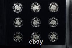 Silver Proof Coin Set Royal Mint British Motor Cars 17x Sterling 1oz COA + BOX