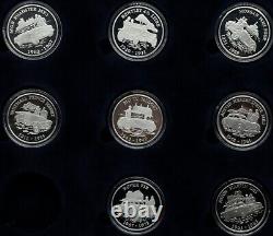 Silver Proof Coin Set Royal Mint British Motor Cars 17x Sterling 1oz COA + BOX