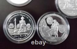 Silver Proof Coins. 10 In Total In Collectors Case