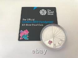 Simply Coins 2012 Silver Proof Paralympic Five 5 Pound Coin With COA