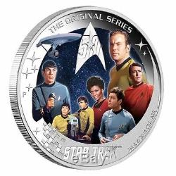 Star Trek U. S. S. Enterprise NCC-1701 Crew 2016 2oz Silver Proof Coin
