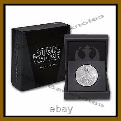 Star Wars $2 Proof 1 Oz Silver Coin, 2016 Han Solo Classic Niue Disney With COA