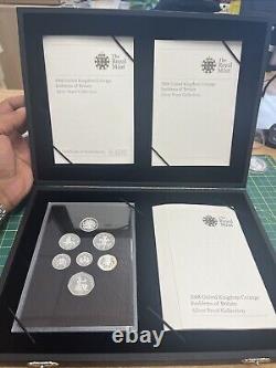 Superb 2008 U. K. Royal Mint 7 Coin'Emblems of Britain' Sterling Silver Proofs