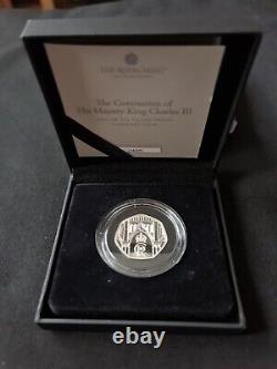 THE CORONATION OF HIS MAJESTY KING CHARLES III 2023 UK 50p SILVER PROOF PIEDFORT