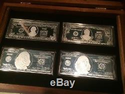 THE WASHINGTON MINT 1997.999 PURE SILVER 4OZ (8 BAR'S) PROOF COLLECTION withCOAs