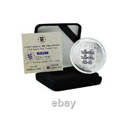 TREE LIONS Royal Arms of England 2018 Gibraltar 1 oz. 999 Silver Proof Coin