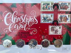 The 2020 Christmas Carol Silver Proof 50p Coin Cover Set with CoA 50 Mintage