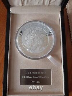The Britannia 2018 UK Silver Proof Kilo Coin