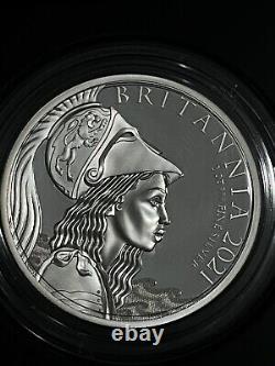 The Britannia 2021 UK Premium Exclusive Two-Ounce Silver Proof Coin