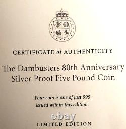 The Dambusters 80th Anniversary 2023 Silver Proof £5 Coin Limited Edition 995