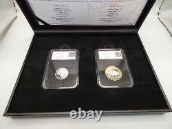 The England Finalists Datestamp Silver Proof Coin Pair £1 & £2 Rugby Cased