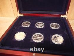 The London Mint Office set of 18 Silver Proof Crowns Aircraft of World War II