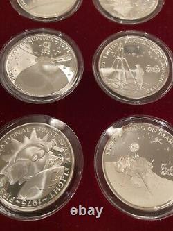 The Milestones Space Exploration. $50 Silver Proof 1 oz Coins Set. 1989. Stunning