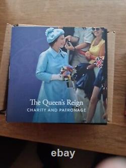 The Queen's Reign Charity and Patronage 2022 UK £5 Silver Proof Piedfort Coin