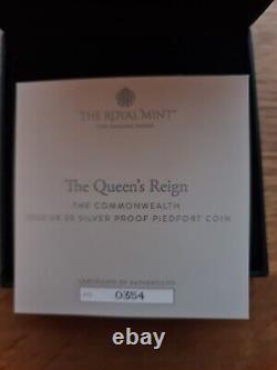 The Queen's Reign The Commonwealth 2022 UK £5 Silver Proof Piedfort coin