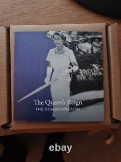 The Queen's Reign The Commonwealth 2022 UK £5 Silver Proof Piedfort coin