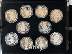 The Queens Beasts 10 Coin 2oz Silver Proof Royal Mint Two Ounze Ten Coin Set