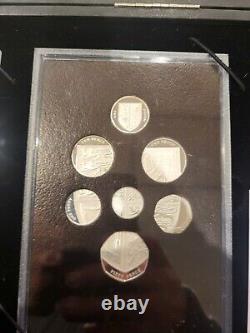 The Royal Mint 2008 UK Emblems of Britain Silver Proof Coin Set Presentation Box