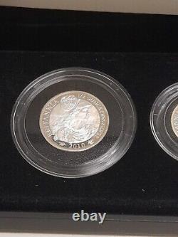 The Royal Mint 2010 Britannia Four-coin Silver Proof Set. C/172